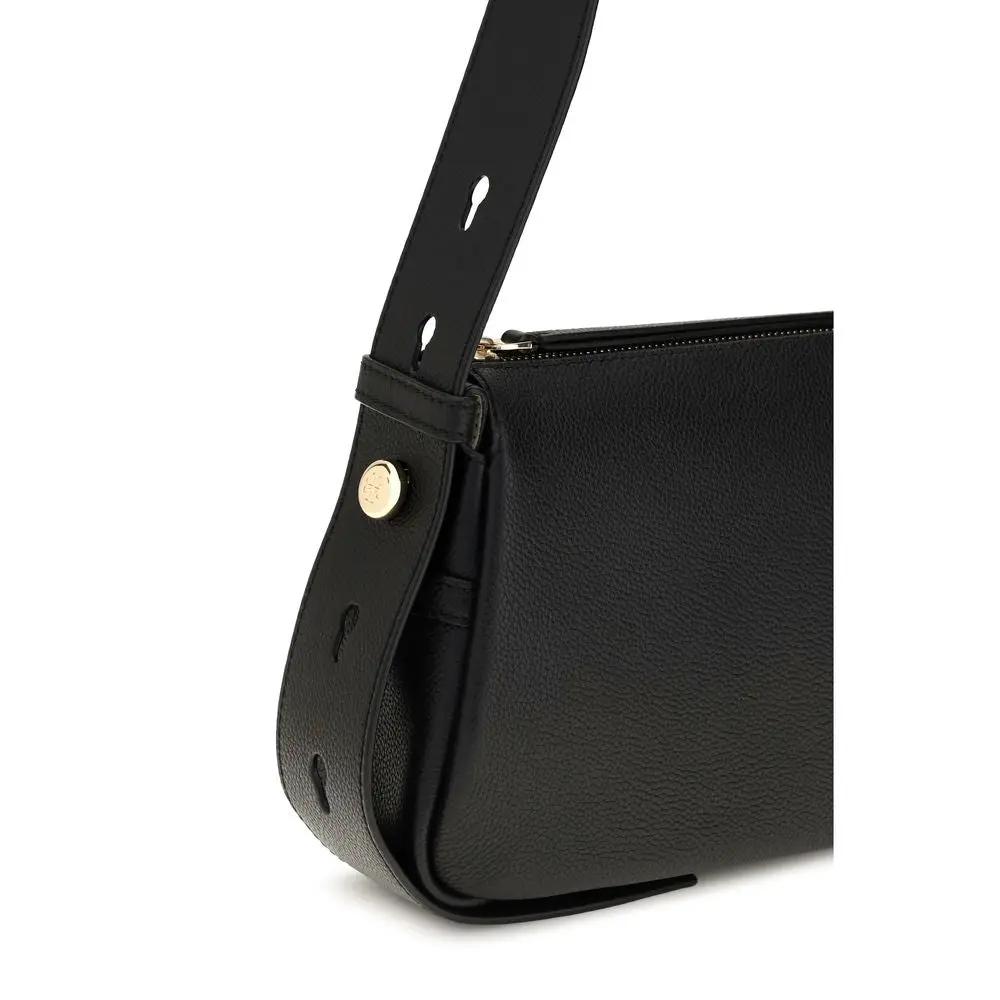 Tory Burch Tory Burch Black Calf Leather Bos Taurus Shoulder Bag