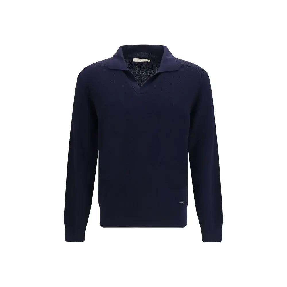 Brooksfield Brooksfield Blue Wool Oves Aries Cardigan