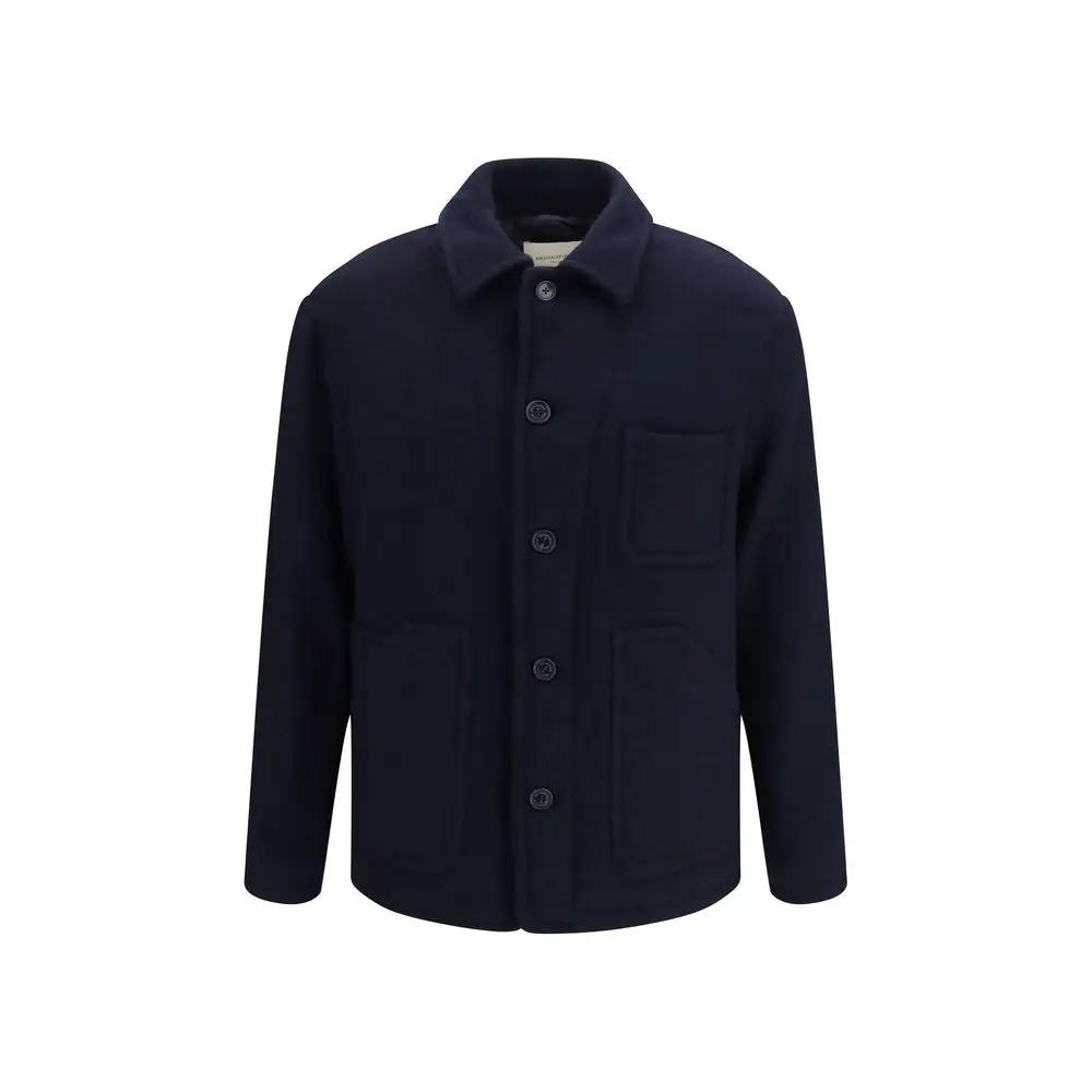 Brooksfield Brooksfield Blue Wool Oves Aries Full-Length Jacket