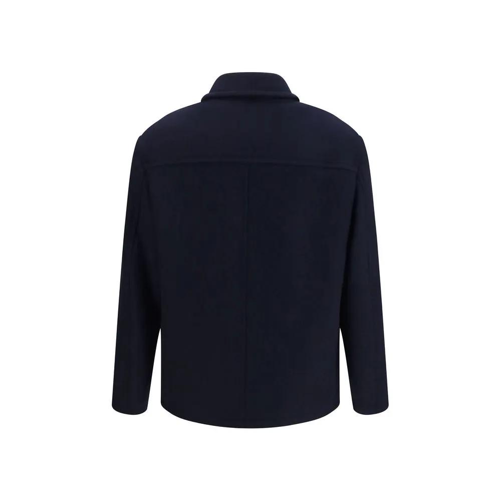 Brooksfield Brooksfield Blue Wool Oves Aries Full-Length Jacket