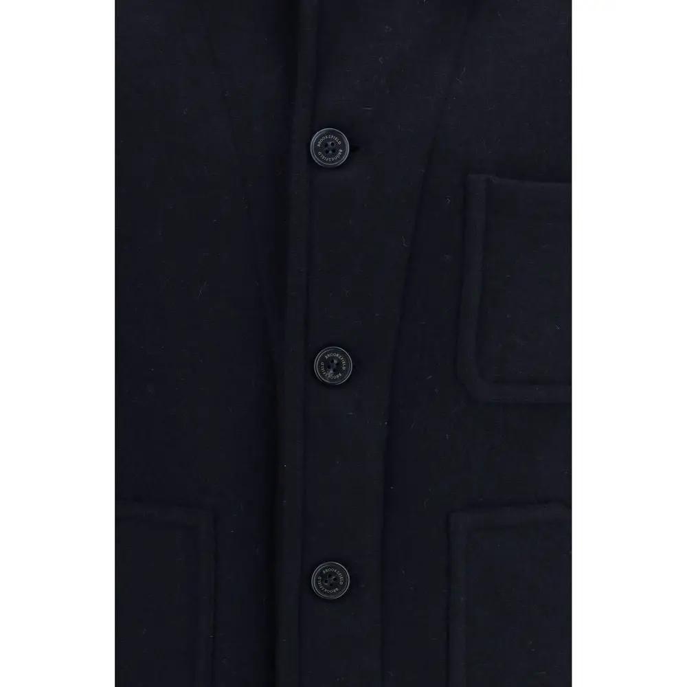 Brooksfield Brooksfield Blue Wool Oves Aries Full-Length Jacket