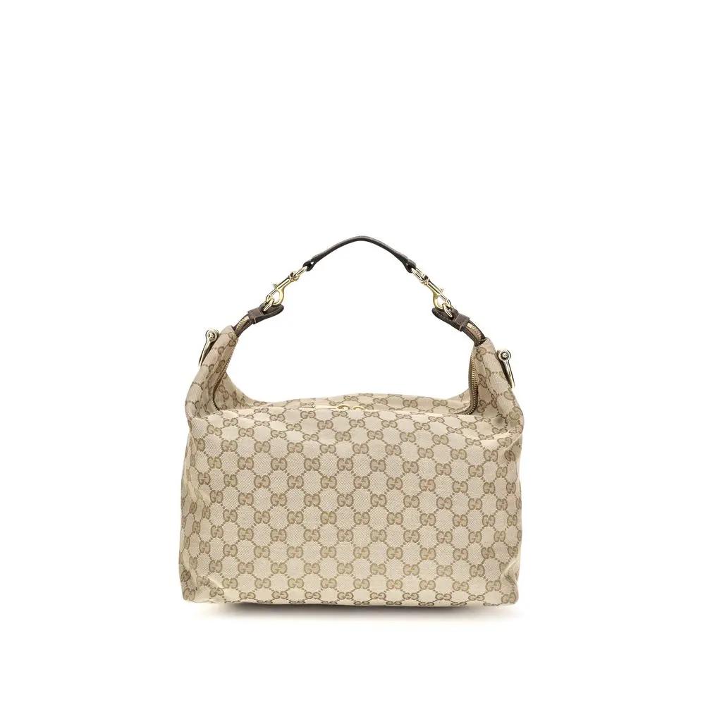 Gucci Gucci Beige Fabric Shoulder Bag