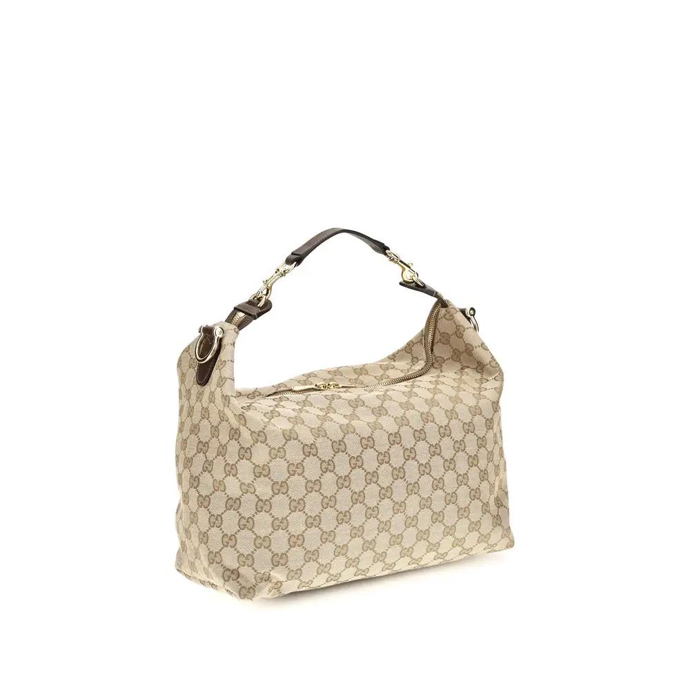 Gucci Gucci Beige Fabric Shoulder Bag