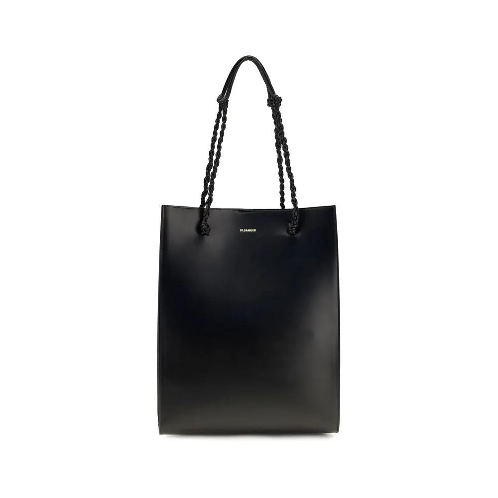 Jil Sander Jil Sander Black Calf Leather Bos Taurus Shoulder Bag