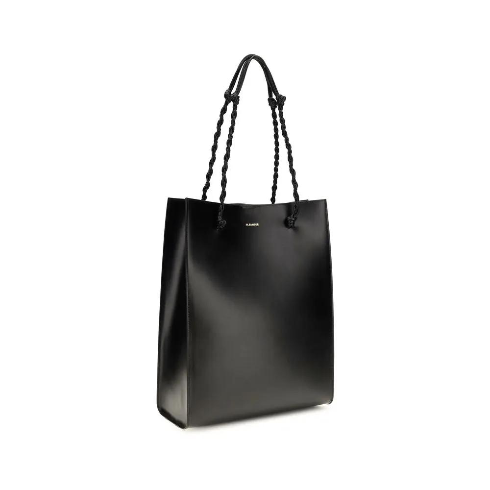 Jil Sander Jil Sander Black Calf Leather Bos Taurus Shoulder Bag