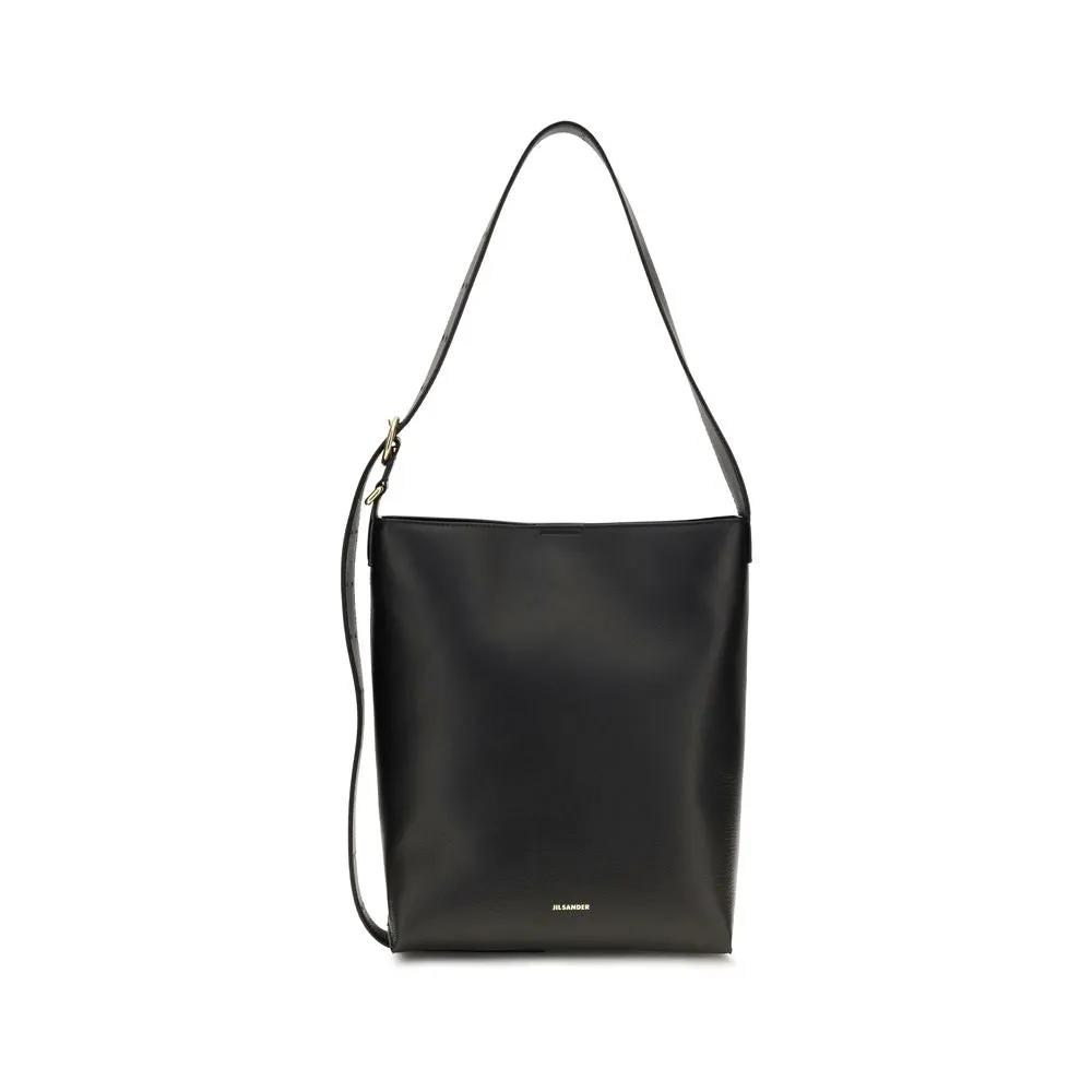 Jil Sander Jil Sander Black Calf Leather Bos Taurus Handbag
