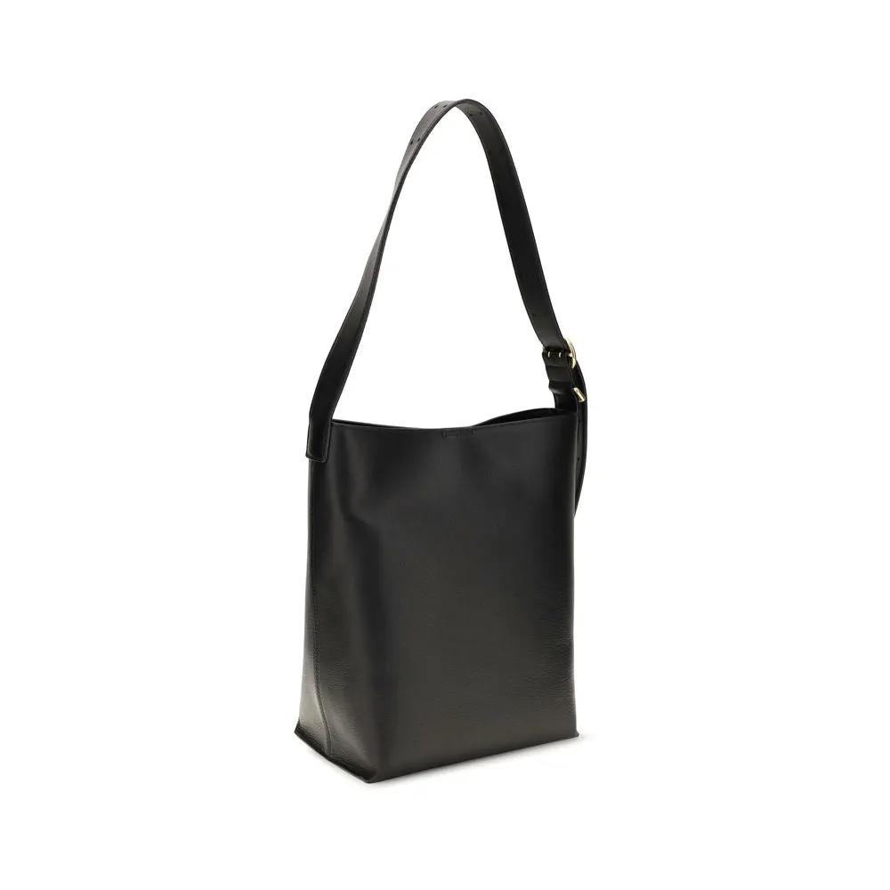Jil Sander Jil Sander Black Calf Leather Bos Taurus Handbag