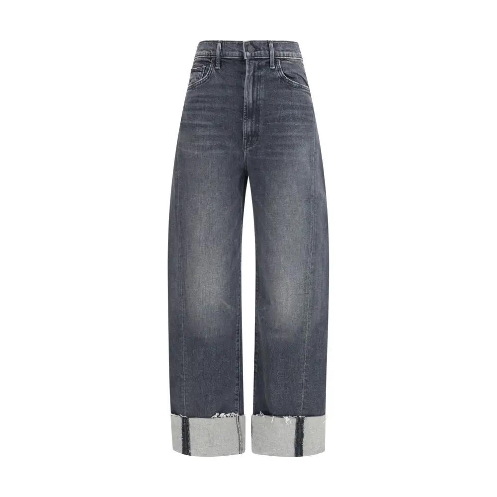 Mother Denim Mother Denim Black Cotton Cropped Jeans