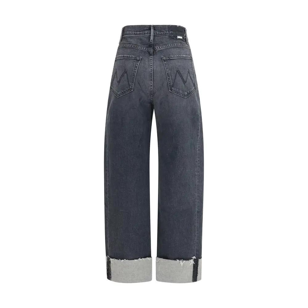 Mother Denim Mother Denim Black Cotton Cropped Jeans