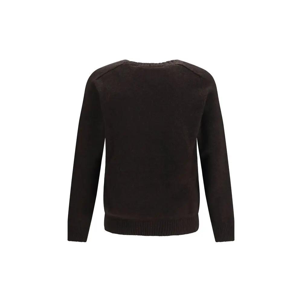 Brooksfield Brooksfield Brown Wool Oves Aries Sweatshirt