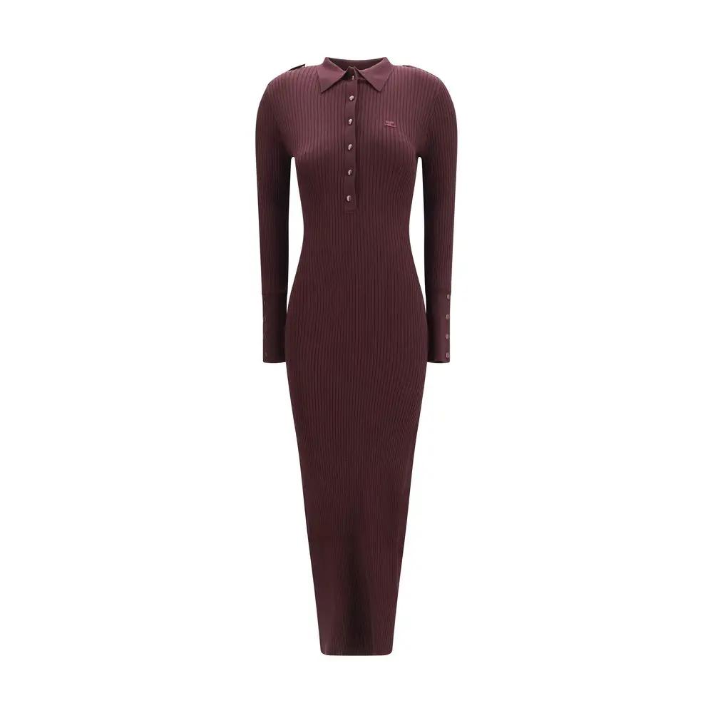 Courrèges Courrèges Purple Viscose Long Dress