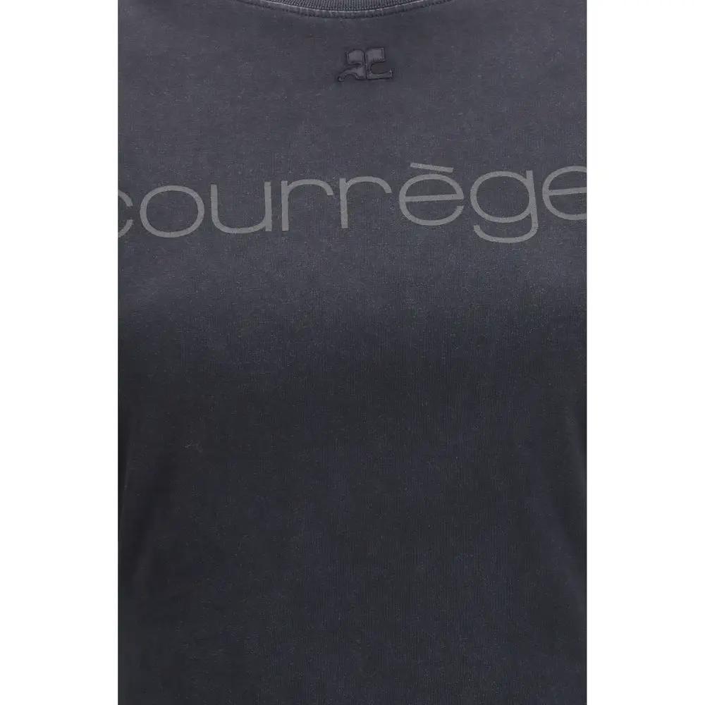 Courrèges Courrèges Black Cotton T-Shirt