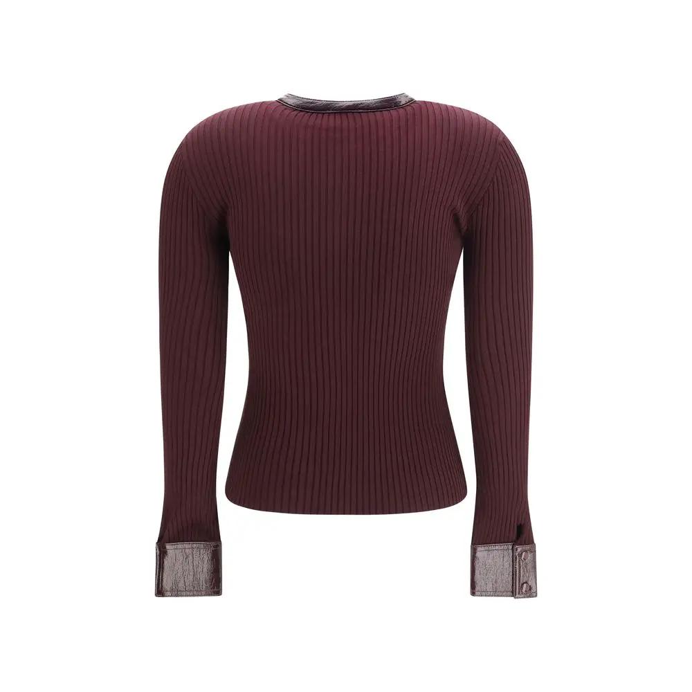 Courrèges Courrèges Bordeaux Viscose Cardigan