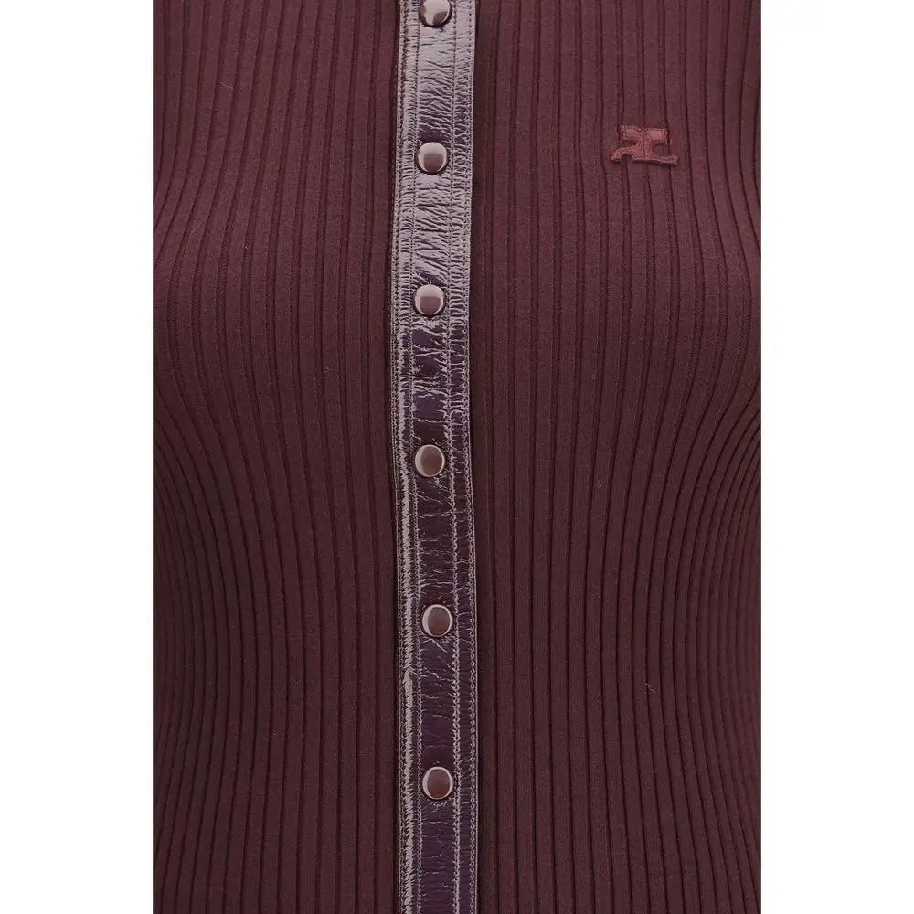 Courrèges Courrèges Bordeaux Viscose Cardigan