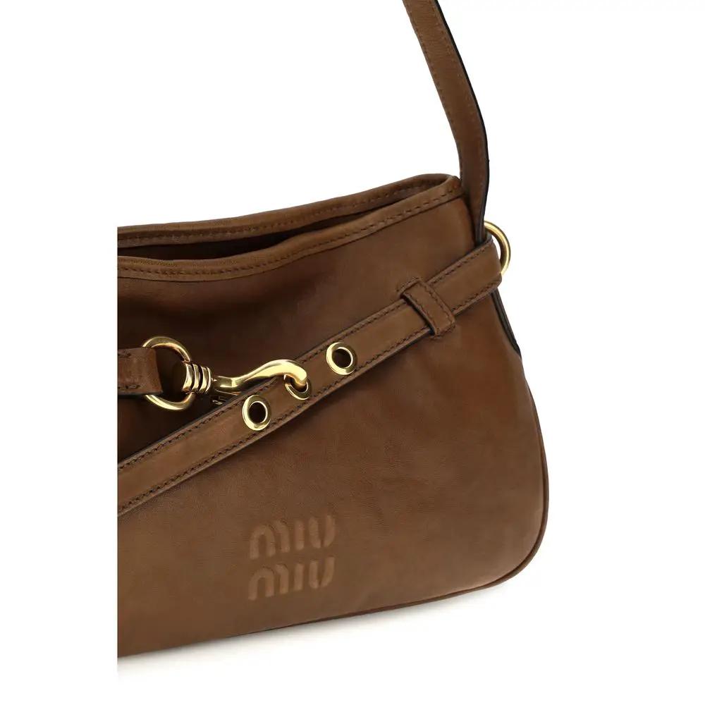 Miu Miu Miu Miu Brown Lamb Ovis Aries Aries Shoulder Bag