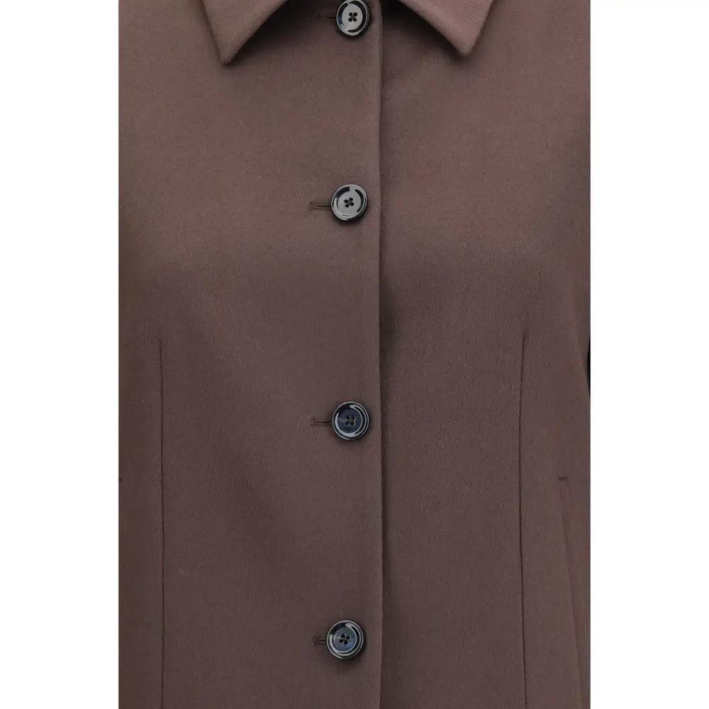 Lardini Lardini Brown Wool Oves Aries Full-Length Jacket