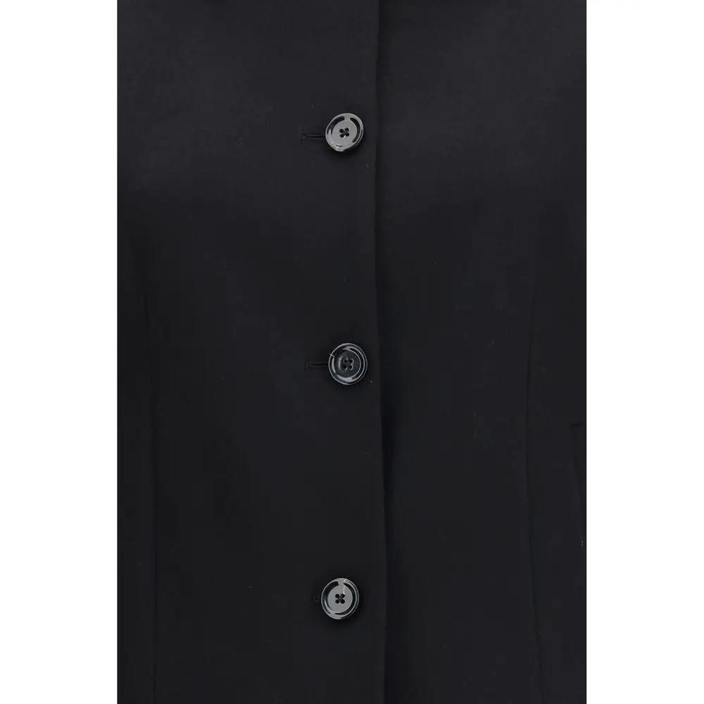 Lardini Lardini Black Wool Oves Aries Full-Length Jacket