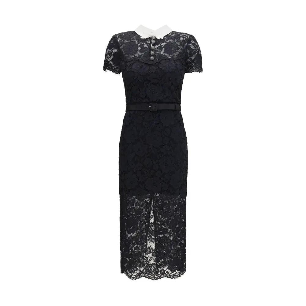 Self-Portrait Self-Portrait Black Polyester Casual Dress