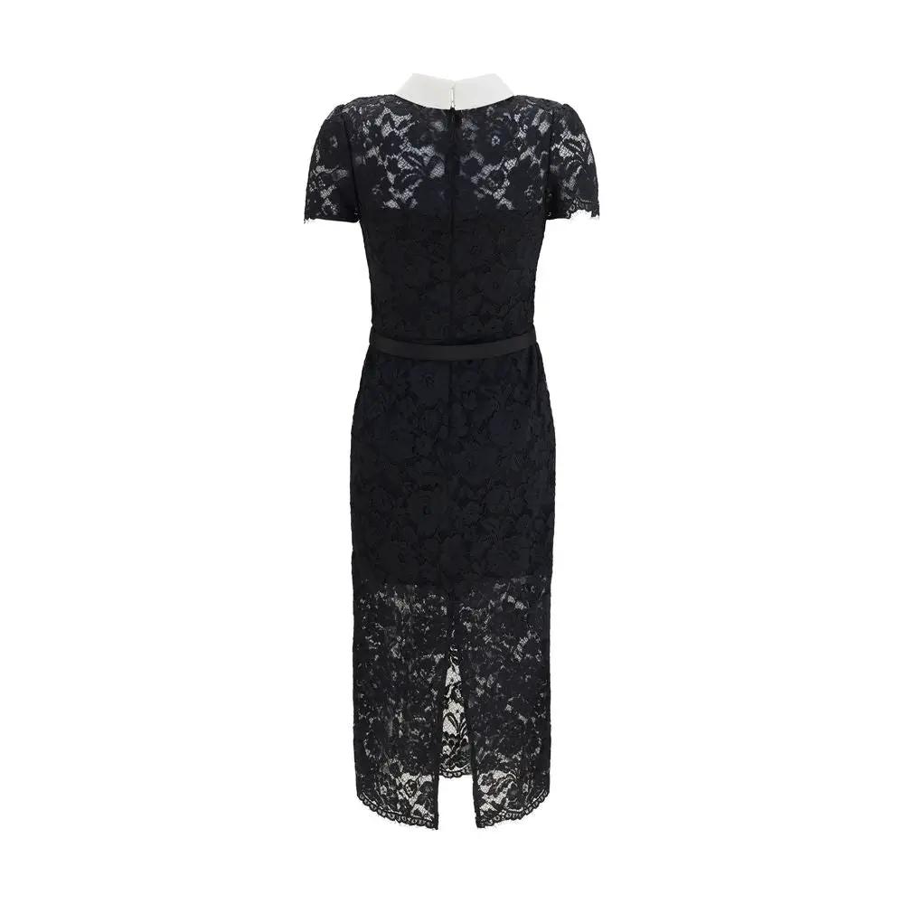 Self-Portrait Self-Portrait Black Polyester Casual Dress