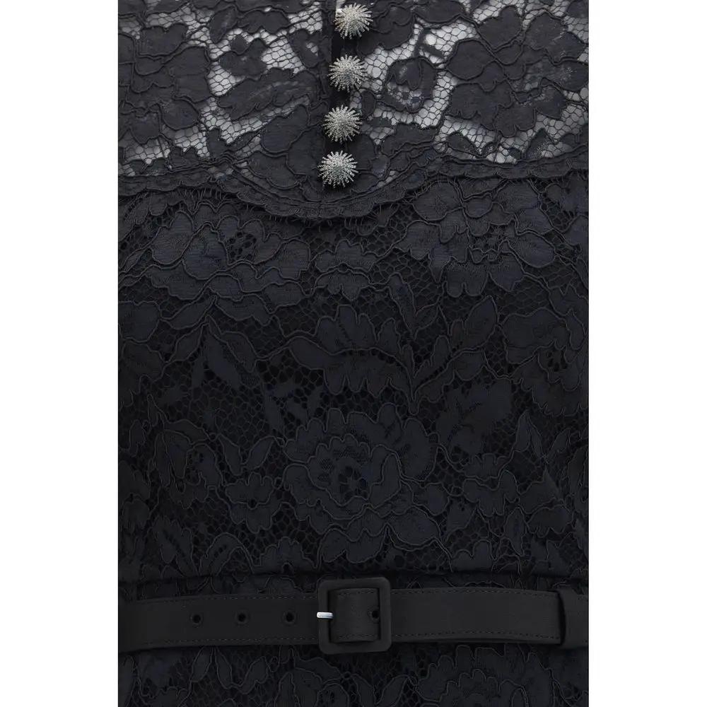 Self-Portrait Self-Portrait Black Polyester Casual Dress