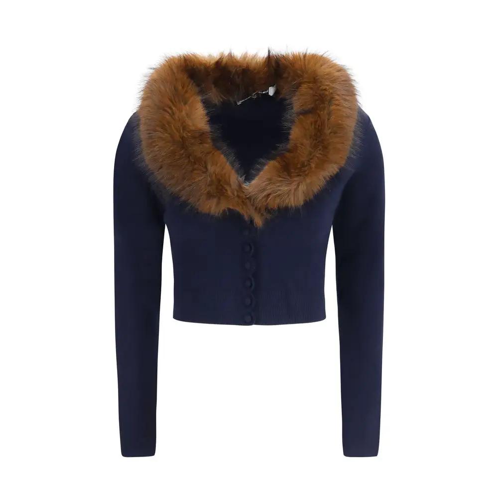 Self-Portrait Self-Portrait Blue Wool Oves Aries Cardigan