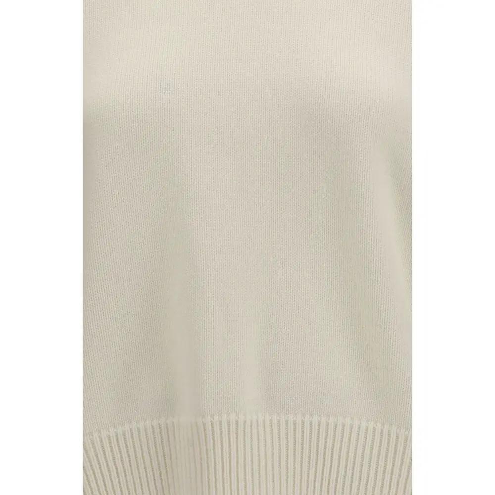 Loulou De Saison Loulou De Saison White Wool Oves Aries Sweatshirt