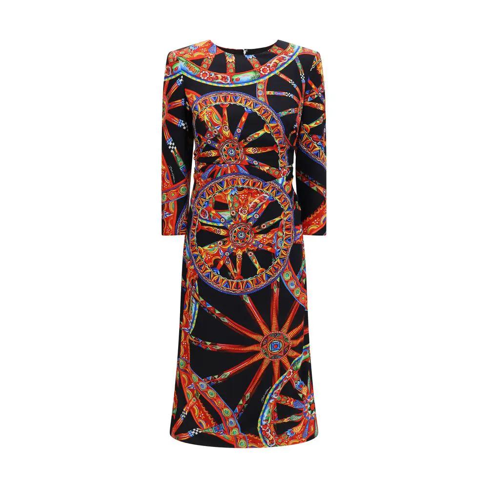Dolce & Gabbana Dolce & Gabbana Multicolor Silk Cocktail Dress