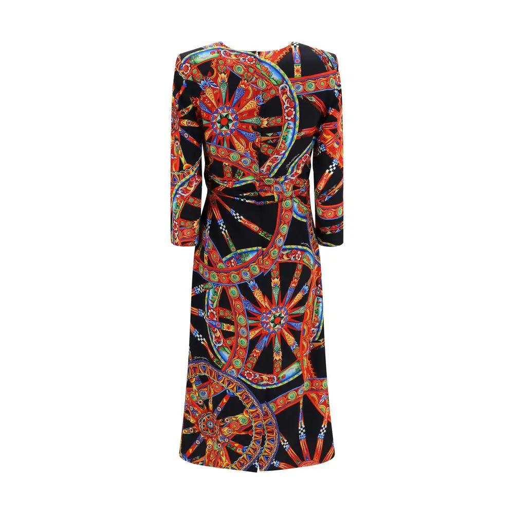 Dolce & Gabbana Dolce & Gabbana Multicolor Silk Cocktail Dress