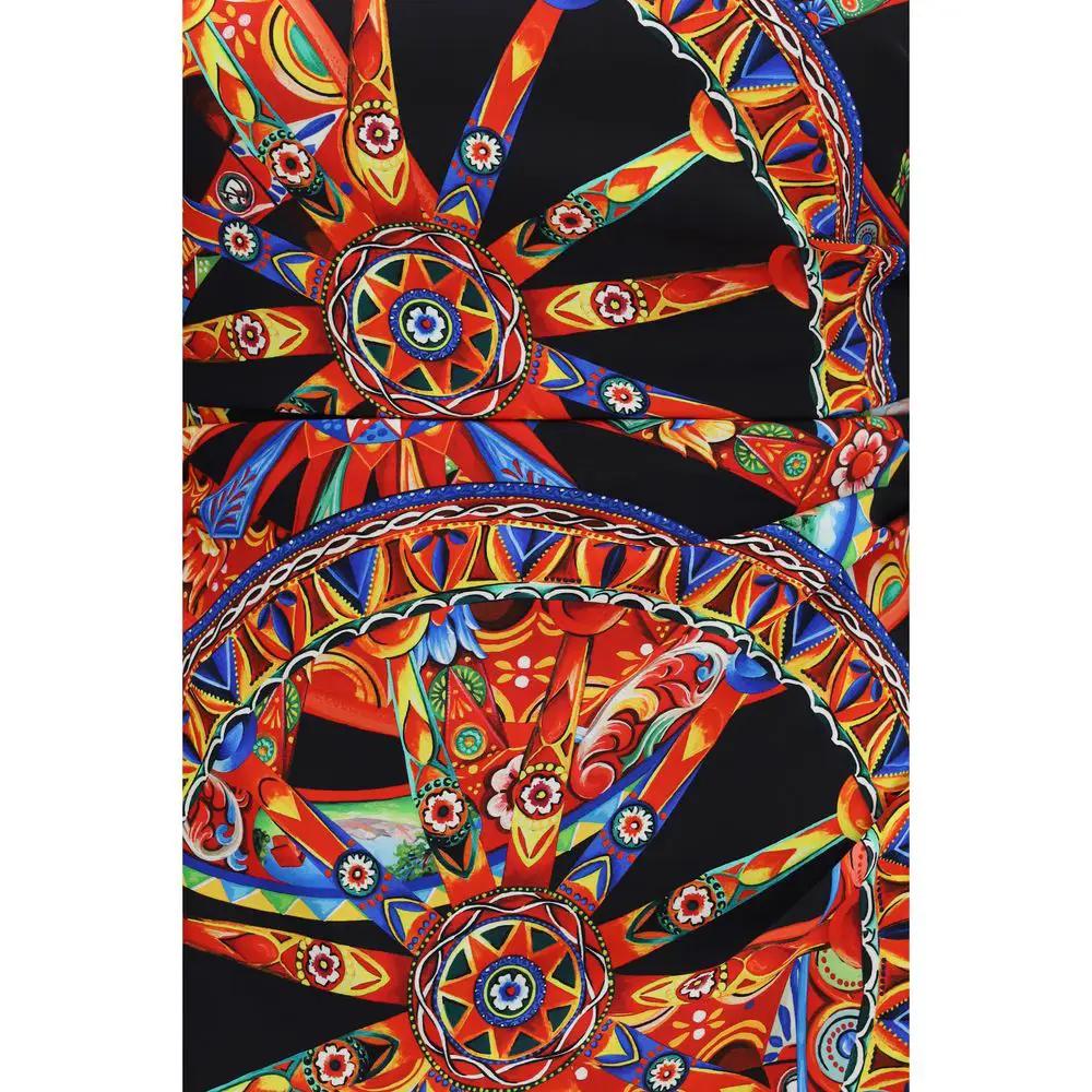 Dolce & Gabbana Dolce & Gabbana Multicolor Silk Cocktail Dress