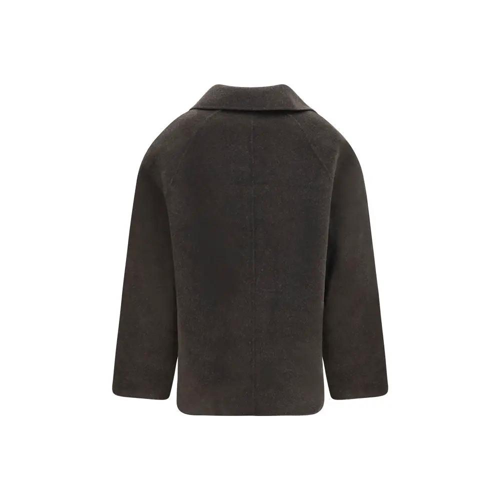 Loulou De Saison Loulou De Saison Brown Wool Oves Aries Full-Length Jacket