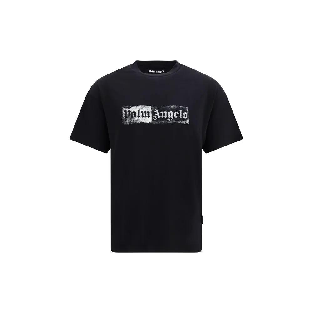 Palm Angels Palm Angels Black Cotton T-Shirt