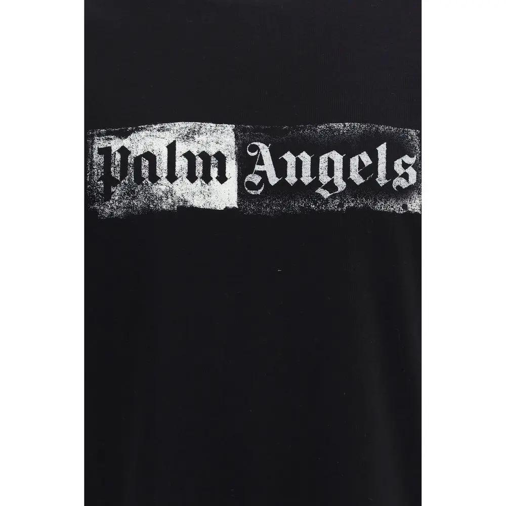 Palm Angels Palm Angels Black Cotton T-Shirt