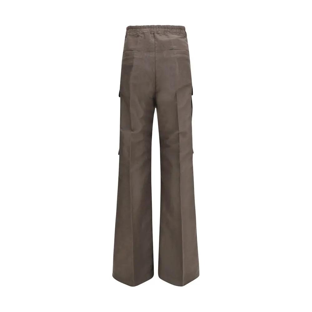 Rick Owens Rick Owens Gray Ramie Cargo Pants