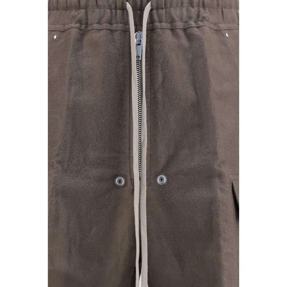 Rick Owens Rick Owens Gray Ramie Cargo Pants