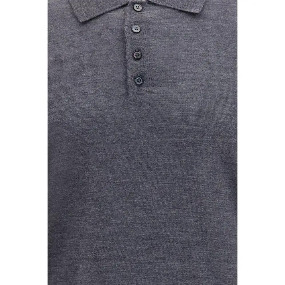 Golden Goose Gray Wool Oves Aries Dress Shirt