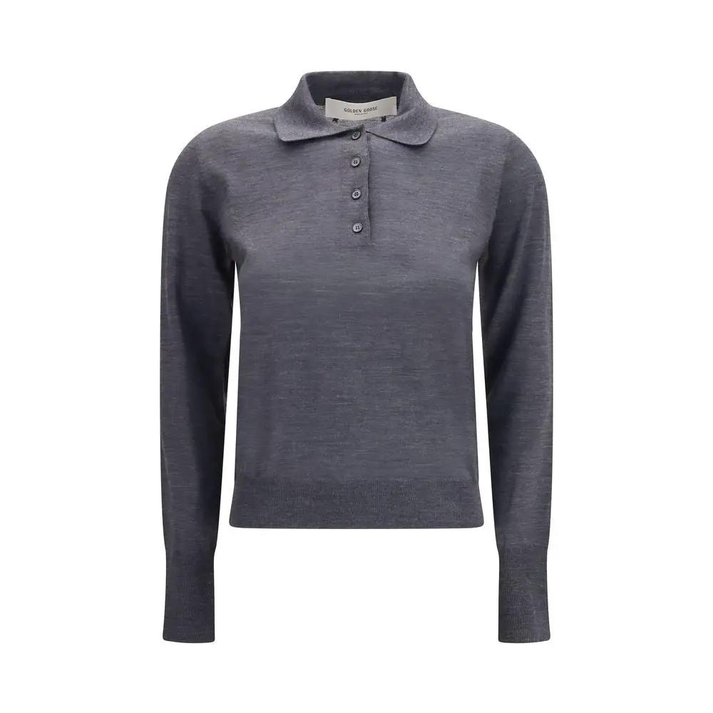 Golden Goose Gray Wool Oves Aries Shirt