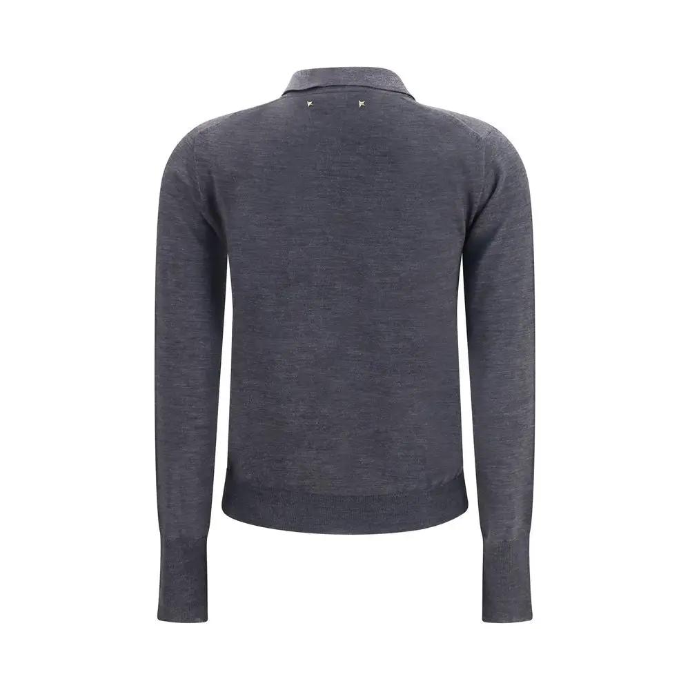 Golden Goose Gray Wool Oves Aries Shirt