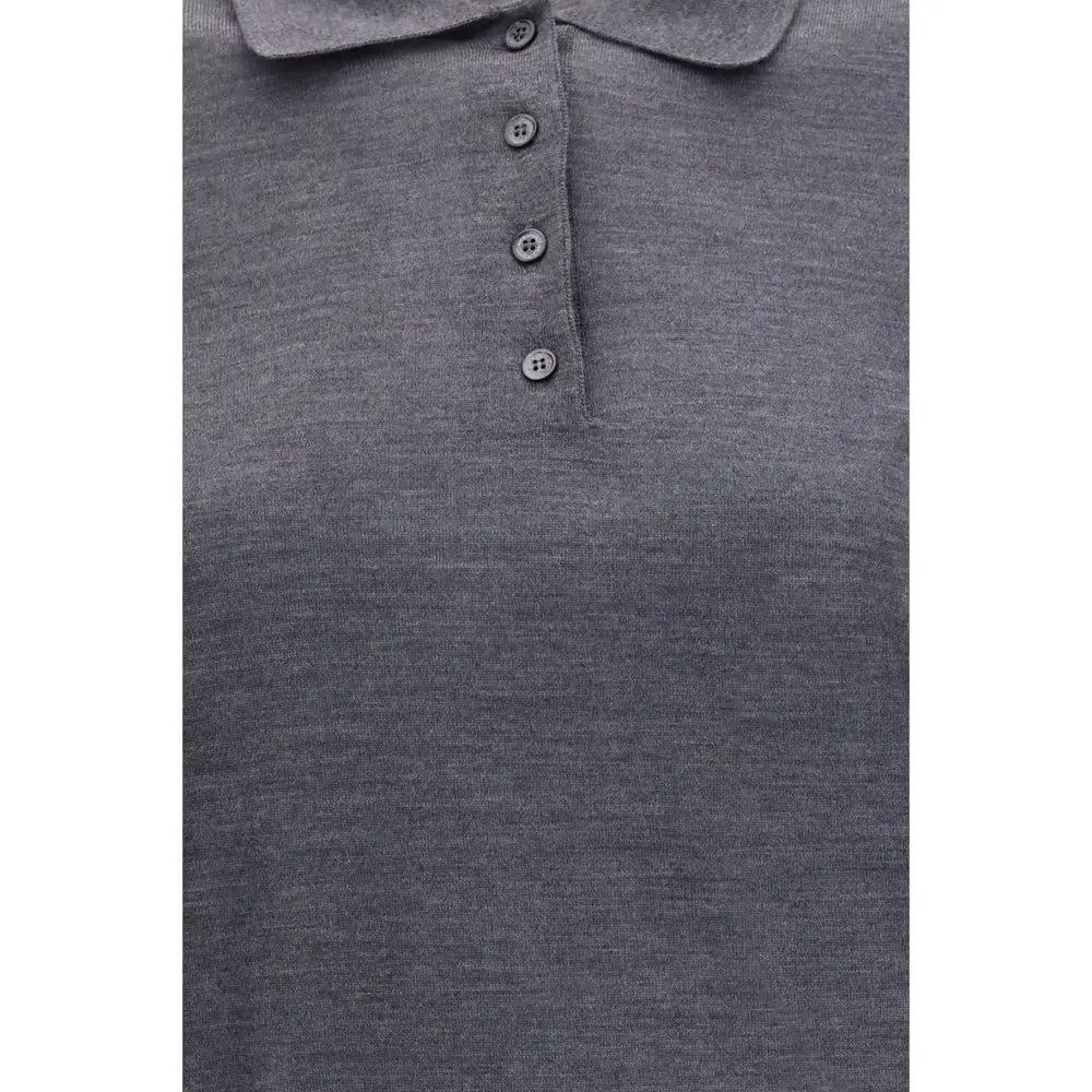 Golden Goose Gray Wool Oves Aries Shirt