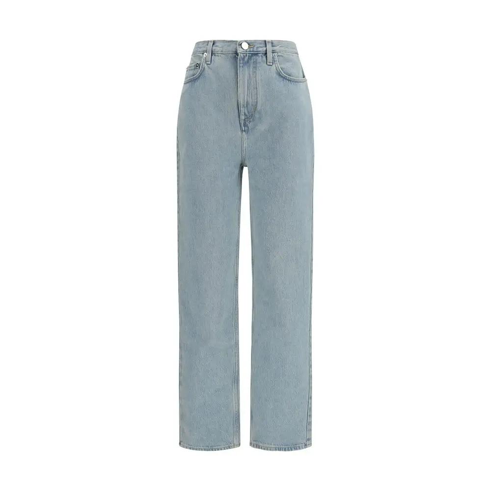 Loulou De Saison Blue Cotton Straight-Leg Jeans