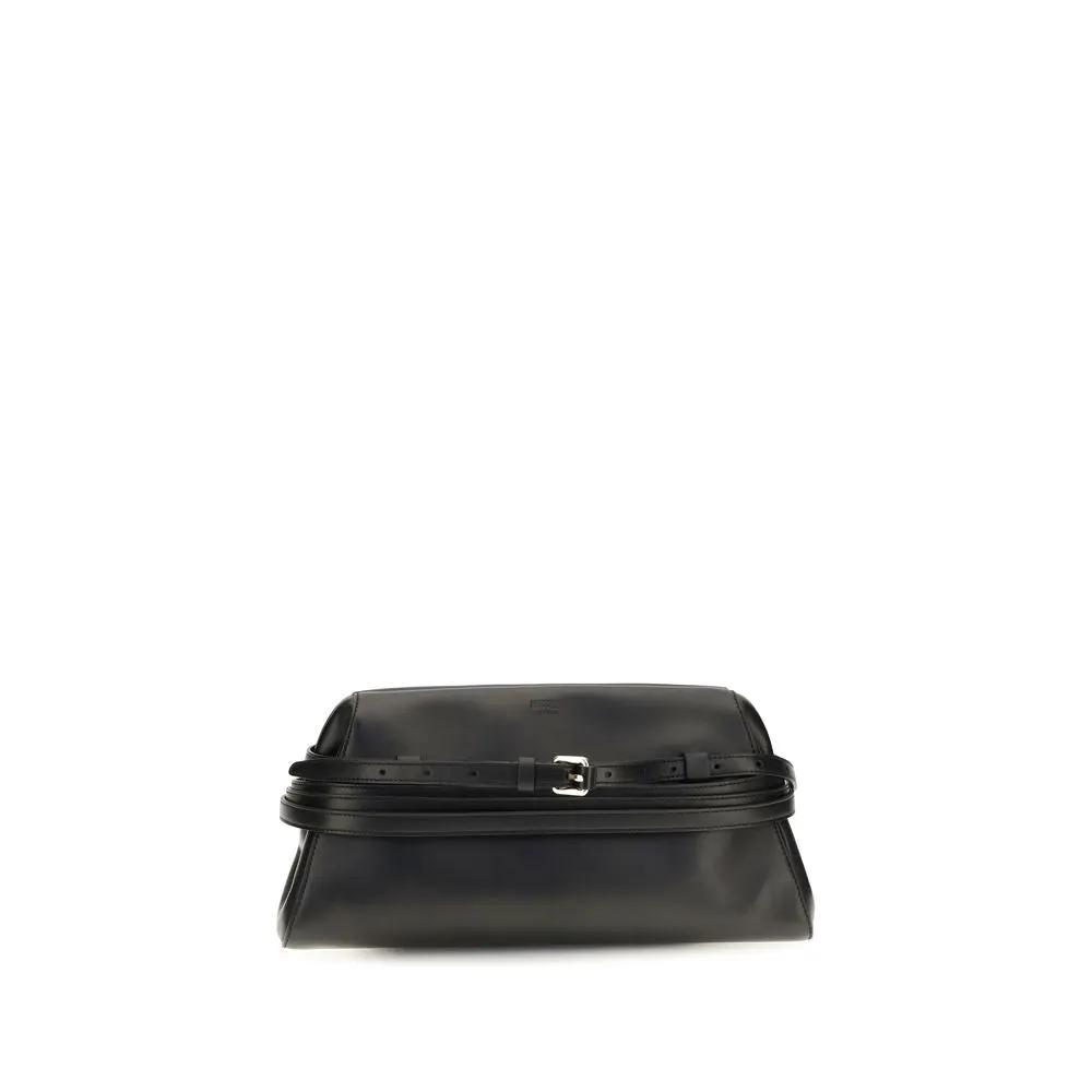 Moschino Black Goatskin Shoulder Bag