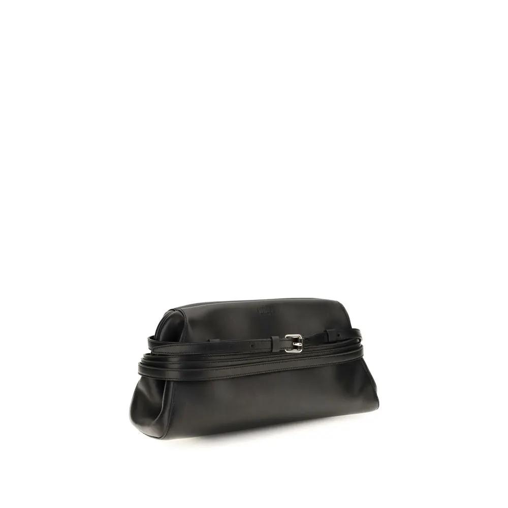Moschino Black Goatskin Shoulder Bag