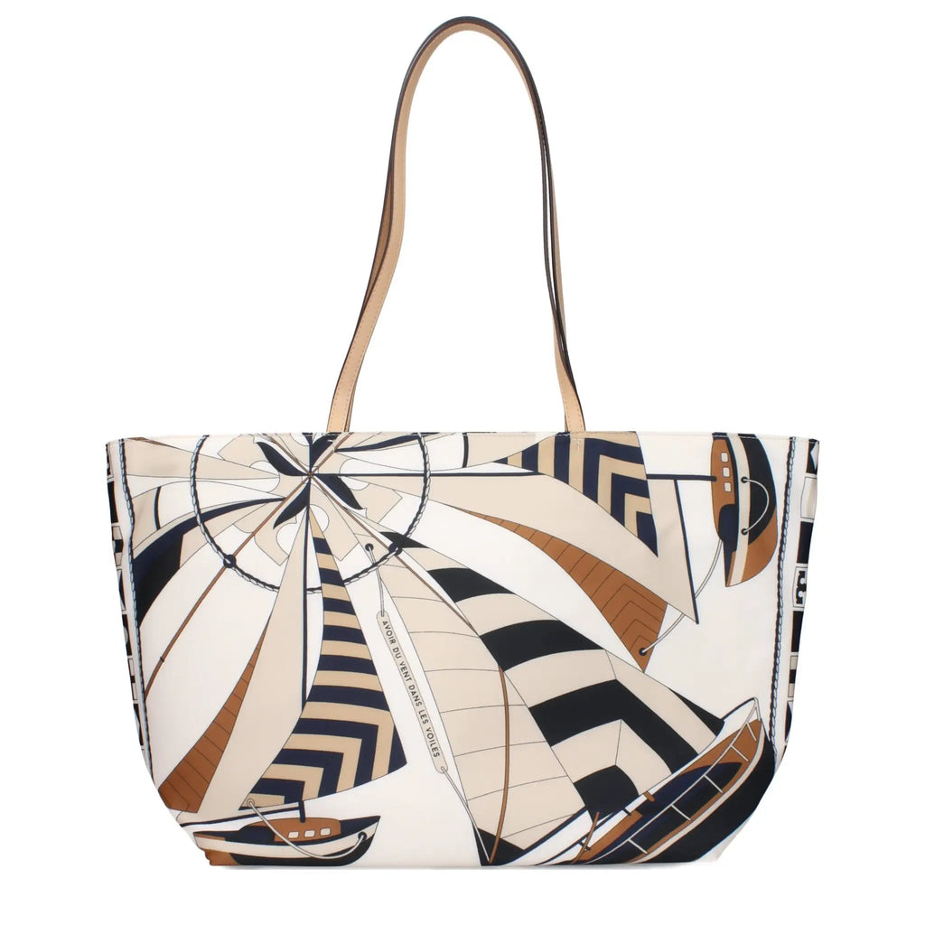 Tory Burch Beige Fabric Crossbody Bag