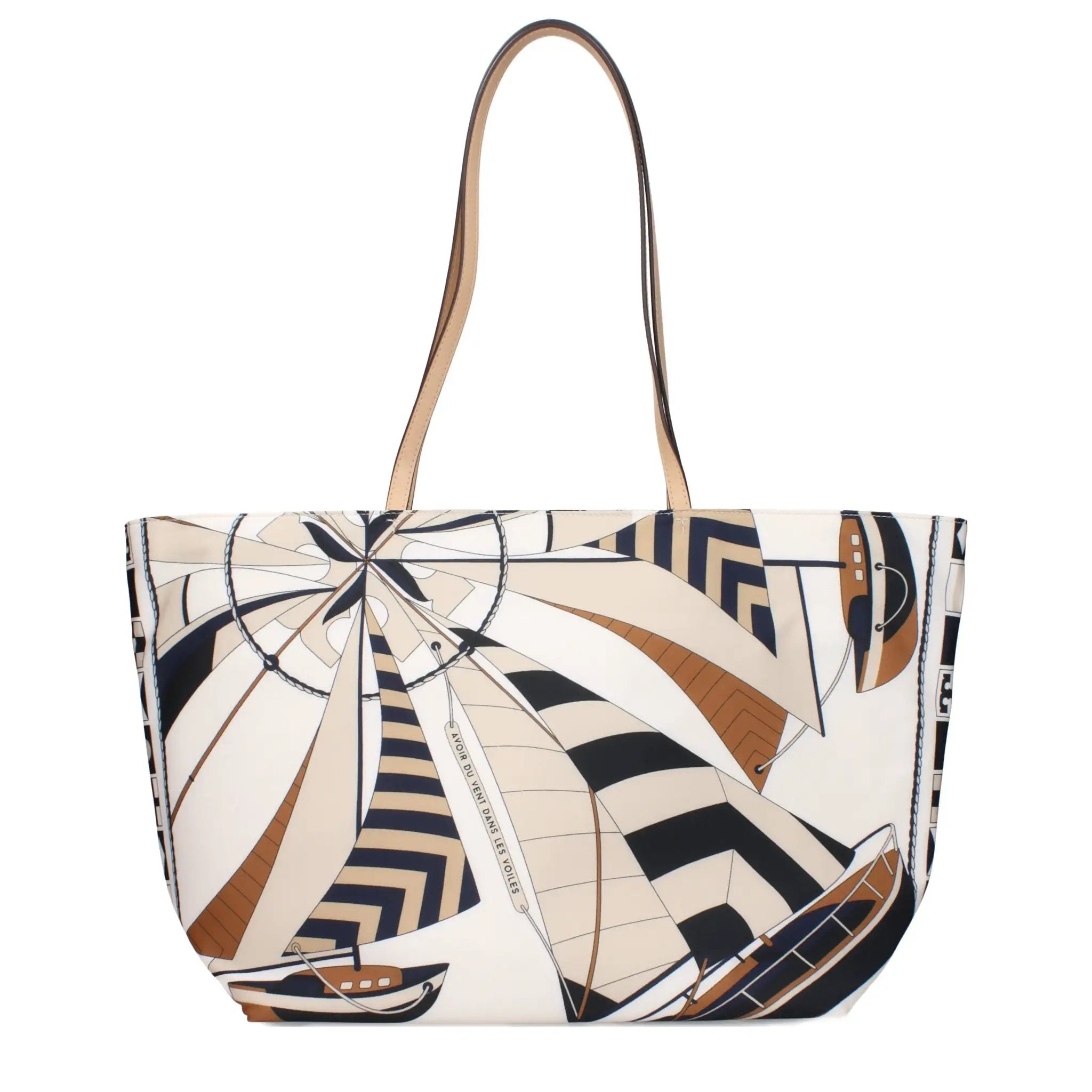 Tory Burch Beige Fabric Crossbody Bag