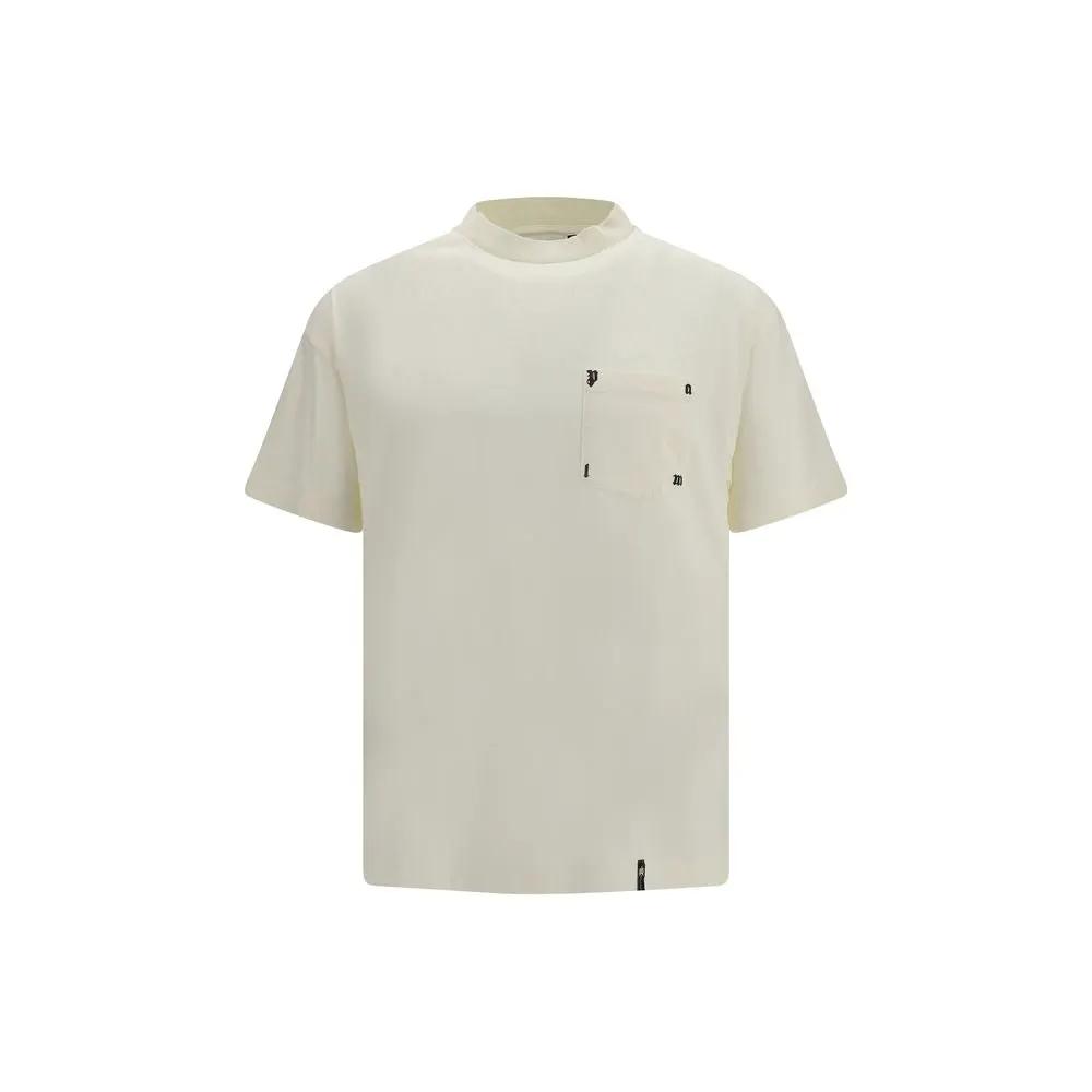Palm Angels White Cotton T-Shirt