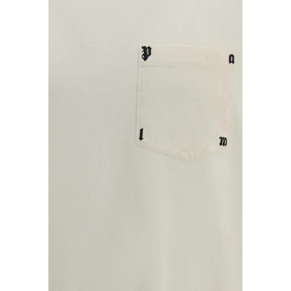 Palm Angels White Cotton T-Shirt