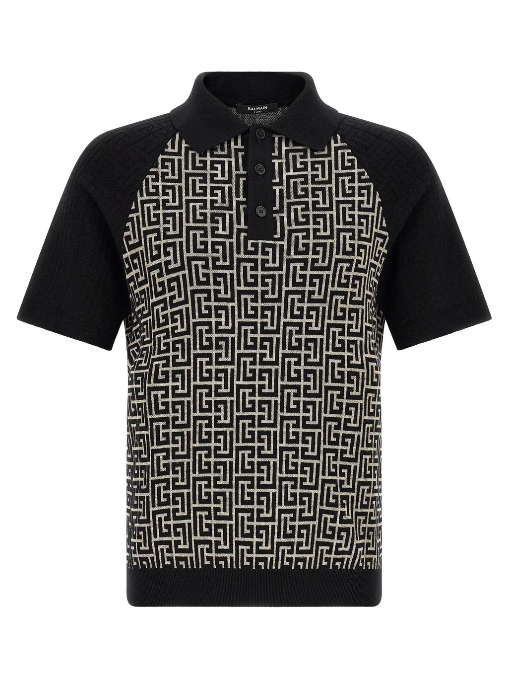 Balmain Bicolor Cotton Polo Shirt