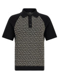 Balmain Bicolor Cotton Polo Shirt