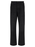 Balmain Black Cotton Straight-Leg Jeans