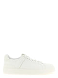 Balmain White Calfskin Low Top Sneakers