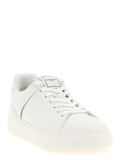 Baskets basses Balmain en cuir de veau blanc